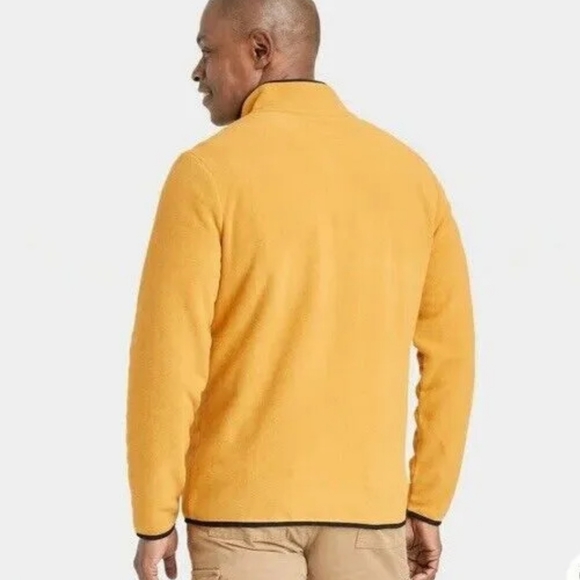 Goodfellow & Co Men’s Polar Fleece High Neck 1/2 Zip Sweatshirt Gold Size XXL - Picture 2 of 4